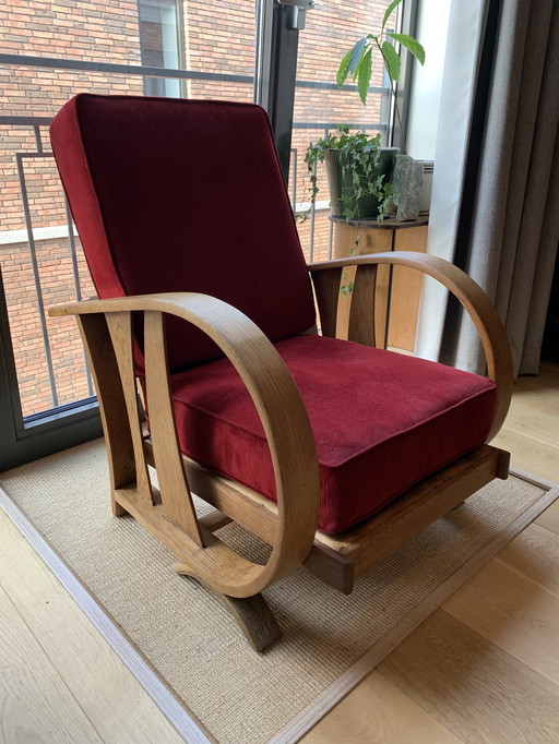 Vintage Art Deco adjustable armchair