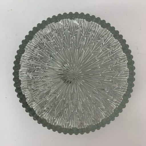 Lámpara de techo/pared de cristal, diseño de mediados de siglo, década de 1970