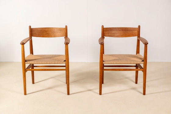 2 sillas de comedor Hans J. Wegner CH37 en roble aceitado, década de 1970. – Carl Hansen & Søn, Wood, Vintage (photo 2 of 12)