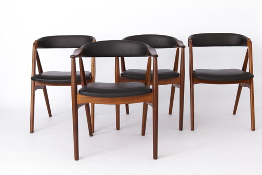 4 sedie Farstrup anni '60 vintage in teak danese