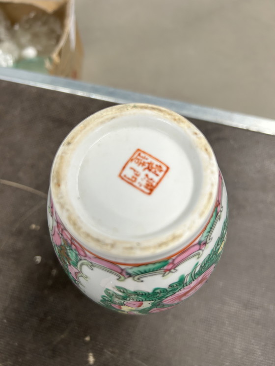 Image 1 of Mooie Chinese Famille rosé vaas dat 1880-1920