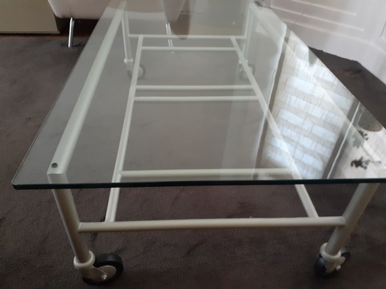 Image 1 of tavolino in vetro, nichel 65