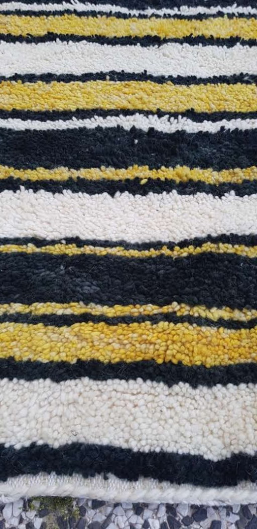Hand-knotted Berber wool rug 248x159cm