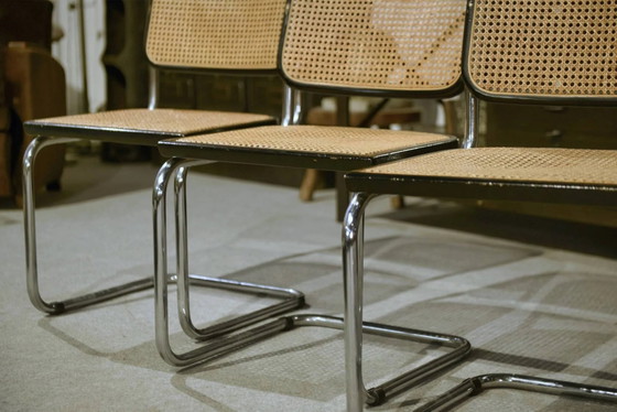 Set di 6 sedie Cesca B32 di Marcel Breuer anni '70 – Sedie da pranzo, Legno, polished steel, Bauhaus (photo 3 of 14)