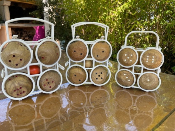 Image 1 of Vintage speelgoed uit de jaren 60: drie sets ballen, collectie uit de jaren 60, geen blik, automaat