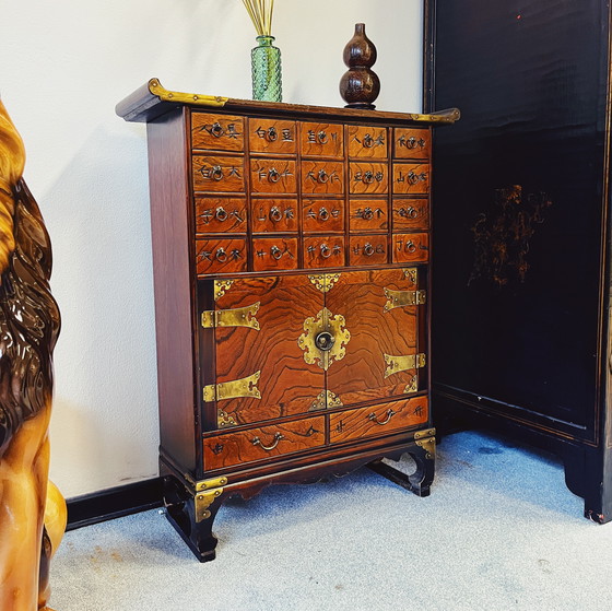 Image 1 of Antique Korean Apothecary Cabinet