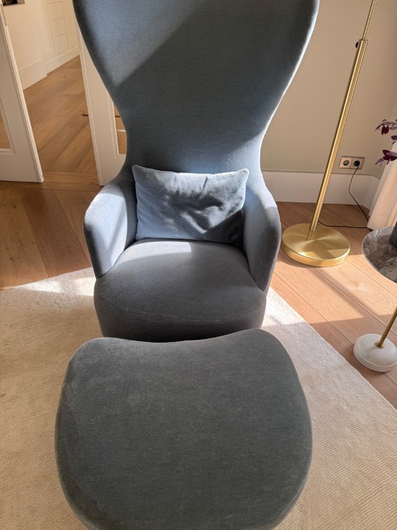 Tom Dixon Wingback chair con puf – Sillones, Textil, Madera (photo 5 of 5)
