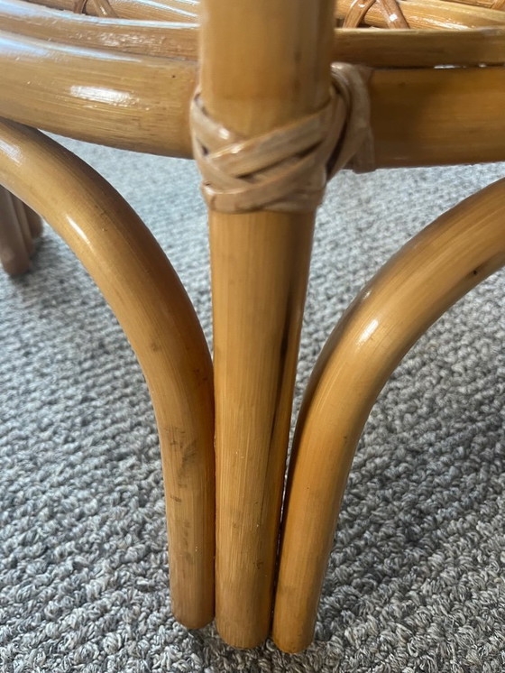 Image 1 of Vintage rattan (side) table