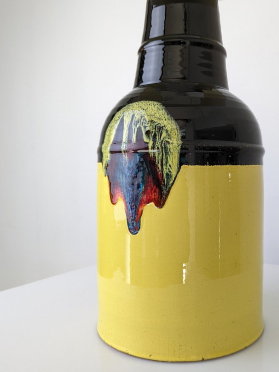 Image 1 of Lampe de table Bjørn Wiinblad Rosenthal en céramique émaillée jaune Danemark années 1970