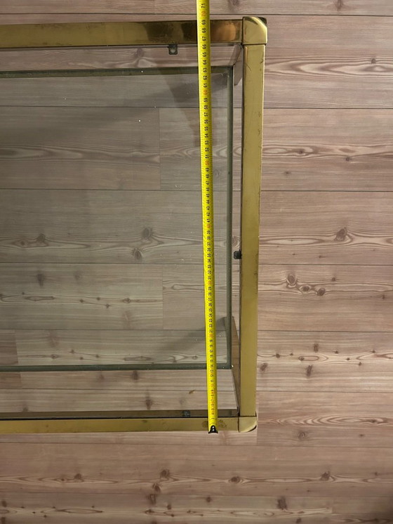 Image 1 of Hollywood Regency style coffee table in glass and gold