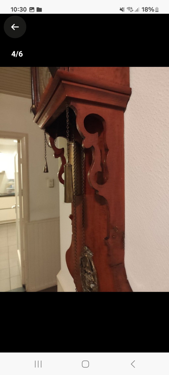 Antike friesische Standuhr, wunderschöne Handwerkskunst – Uhren, Wood (photo 5 of 8)
