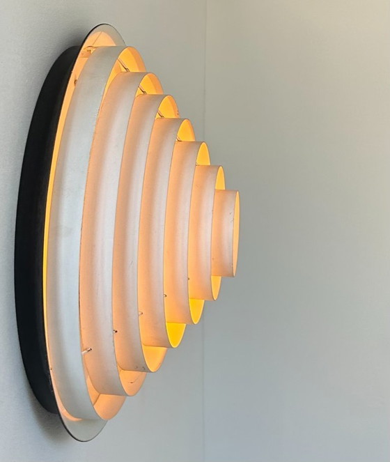 Image 1 of Lampada da parete vintage Falkenbergs, metallo bianco e nero, Svezia 1960