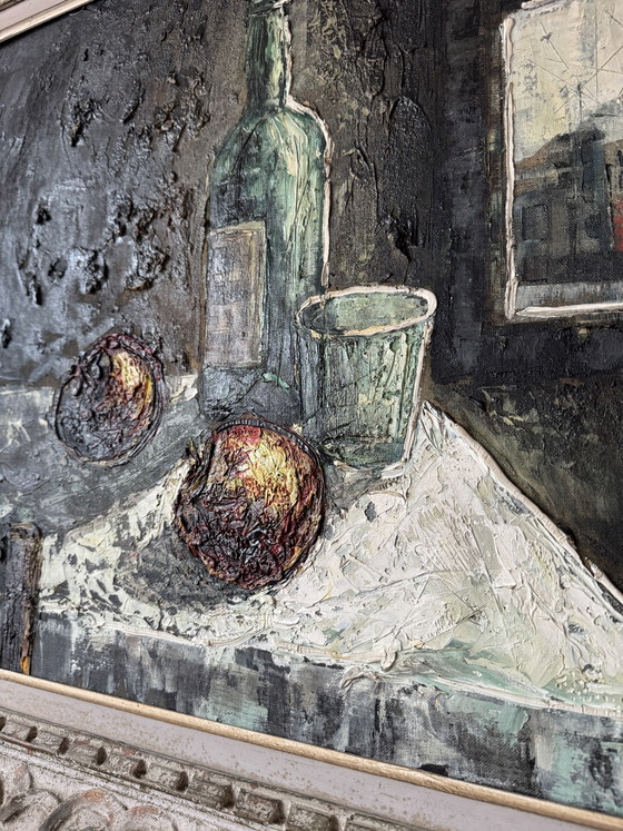 Image 1 of Expressionist still life painting from the 1960s