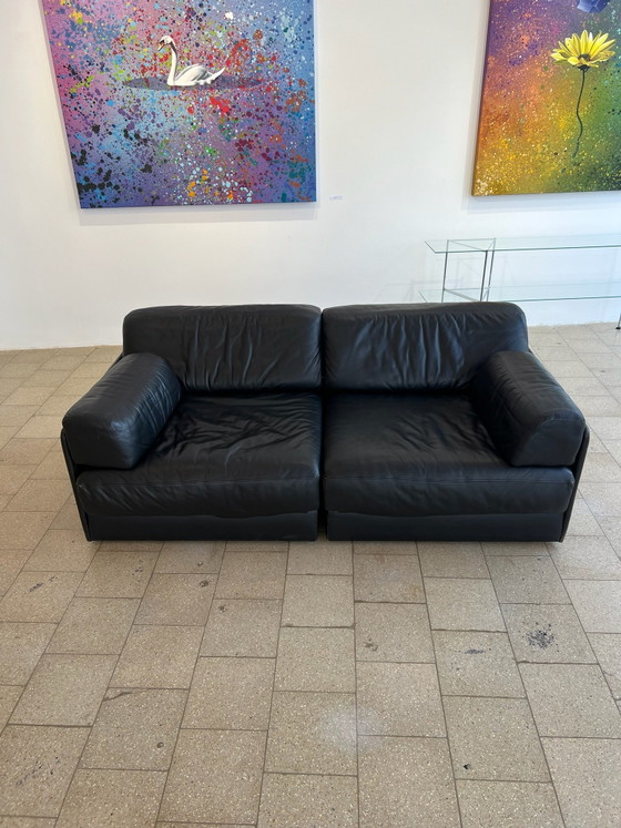 De Sede DS 76 Divano nero Design Couch – Divani 2 posti, Pelle, Legno (photo 2 of 13)