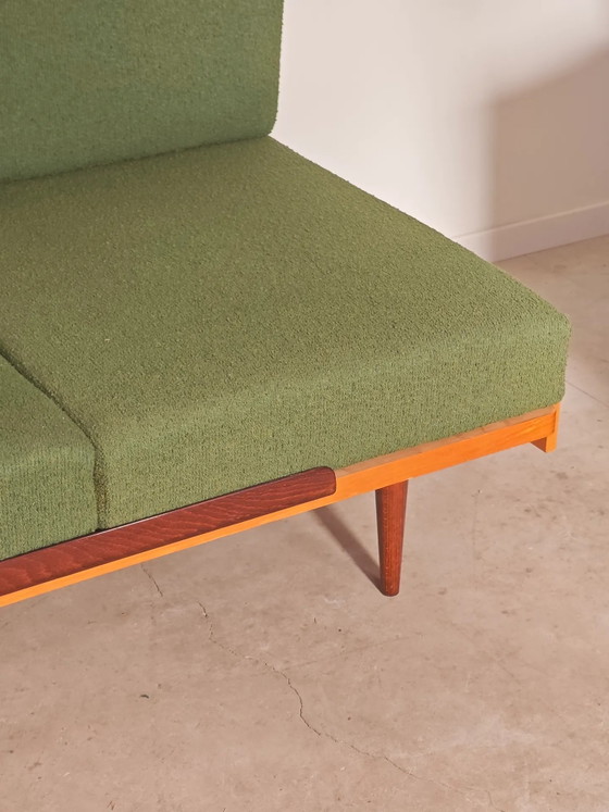 Divano panca pieghevole verde di UP Zavody 1970 – Divani 3 posti, Legno, Mid Century Modern (photo 14 of 24)