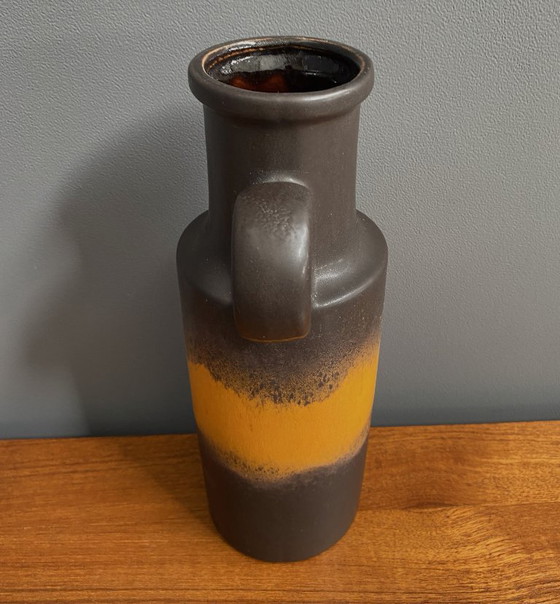 Brown and Orange West Germany Vase Scheurich Model 401-28 1970s – Ceramic (photo 8 of 12)