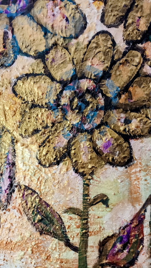 T. van Steenbergen "Flowers" 70 x 90 cm