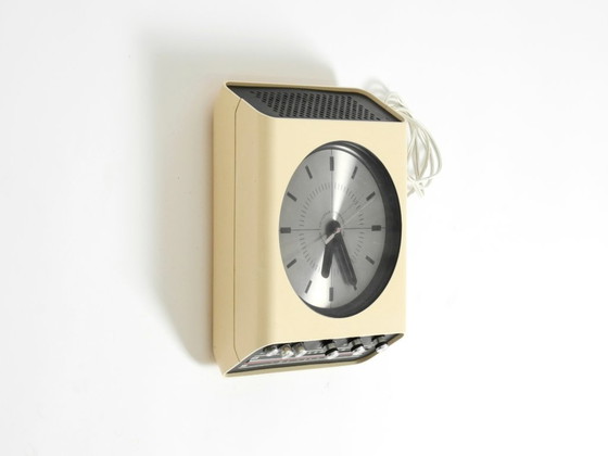 Image 1 of Original 1970s UNIVERSUM Wall Clock with Radio by Adriano Rampoldi for Quelle Versand Germany – Made in Italy