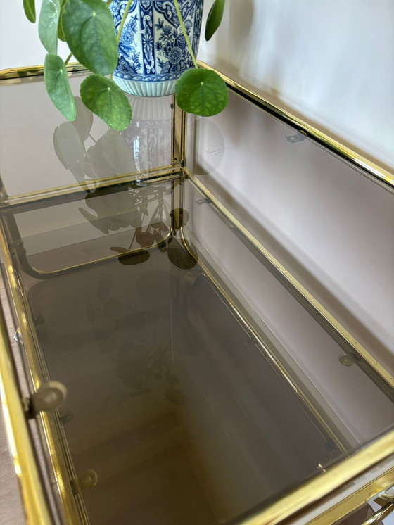 Image 1 of Chariot de bar vintage / Chariot de service dans le style Hollywood Regency