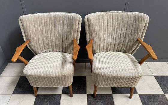 Image 1 of Ensemble de chaises de cocktail avec accoudoirs, années 1960