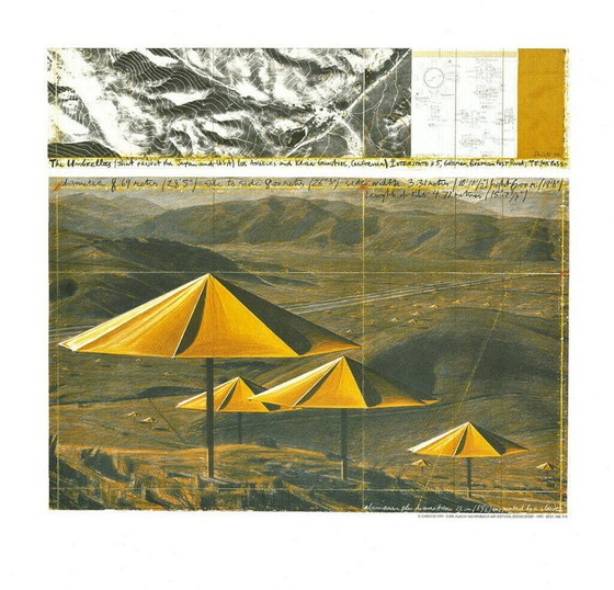 Christo Yellow Umbrellas – Litho's & Zeefdrukken, Paper (photo 5 of 5)