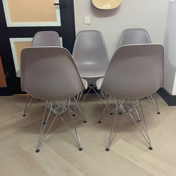 5 sedie Vitra Eames DSR design - Grigio/Tortora – Sedie da pranzo, Other (photo 3 of 6)