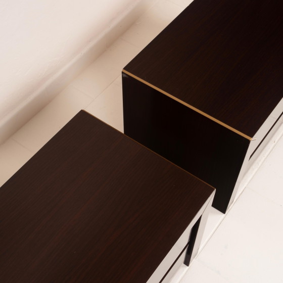 Paire de tables de nuit en palissandre d'Afrique et laiton pour Fratelli Turri – Gorgoni, Wood (photo 10 of 19)
