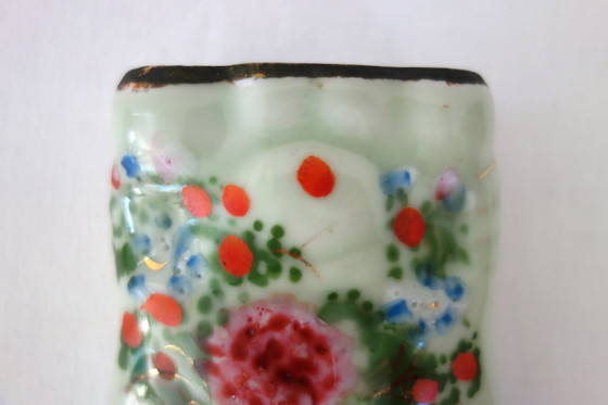 Image 1 of Celadon wall vase from Seto, Japan, late 19th century, set of 2