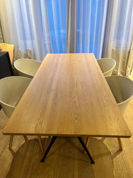Tavolo da pranzo Hay - Pyramid 190x85 cm - piano in rovere – Tavoli da pranzo, Metal, Wood (photo 5 of 5)