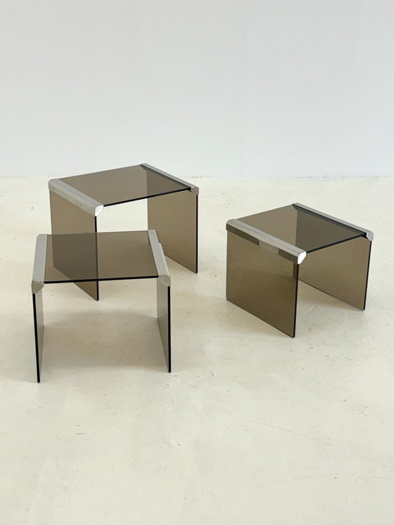 Image 1 of Ensemble de trois tables d'appoint Gallotti & Radice Tris T35