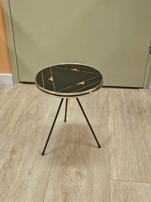 Vintage Glass Plant Table Small Table Side Table – bijzettafels, Iron, Wood