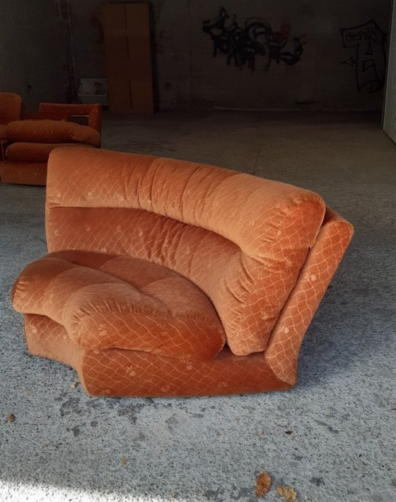 Image 1 of 4/7 Poltrona Ligne Roset arancione Pr M. Ducaroy Mod. Albany, design vintage