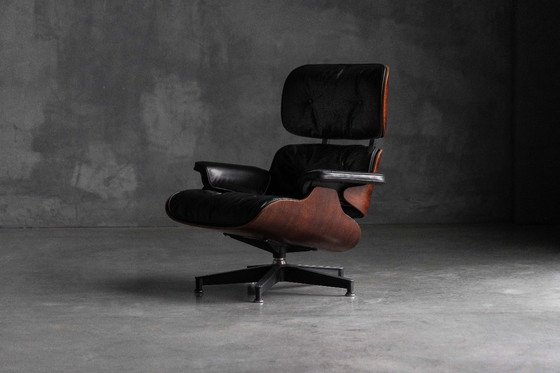 Image 1 of Sillón y otomana Eames de primera generación, de Charles y Ray Eames para Herman Miller, 1957
