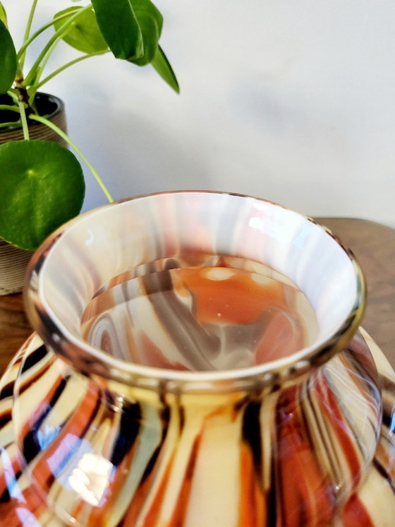 Image 1 of Art deco opaline glazen vaas, Verreries de Scailmont, Henri Heemskerk, België