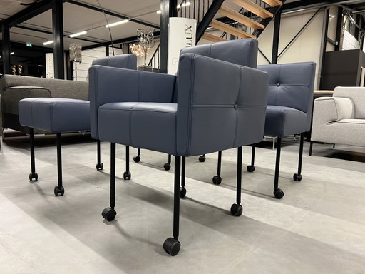 4 Gelderland 7714 Eetkamerstoel leer