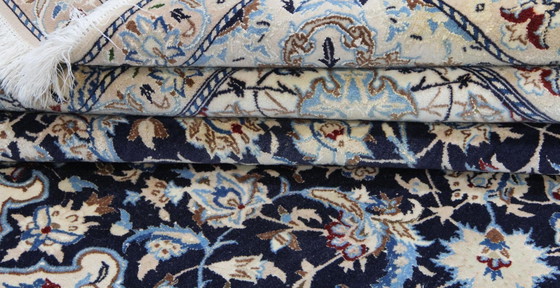 Tappeto Persiano Originale Annodato a Mano Nain 9 LA Fine con Seta 374 x 225 cm – Tappeti, Cotton, Wool (photo 12 of 14)