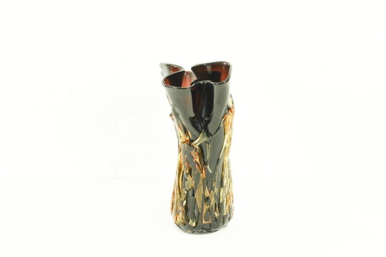 Image 1 of Große Murano-Glasvase von Enrico Cammozzo (mit Echtheitszertifikat)
