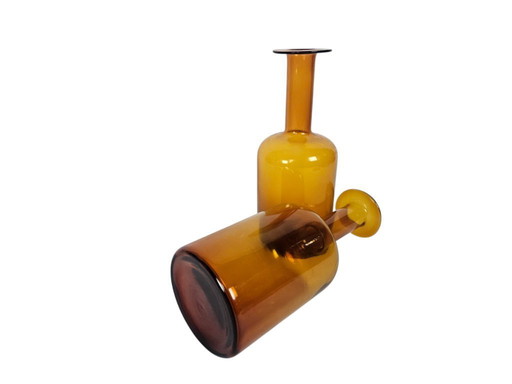 attr. Kastrup Holmegaard - Otto Brauer - "Gulvase" (2) - brown - 80's