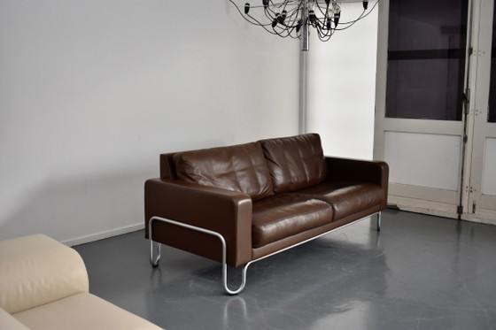 Prachtige Exclusieve Dutch Originals Gispen Design Bank – 3-5 zitsbanken, Leather, Metal (photo 8 of 18)