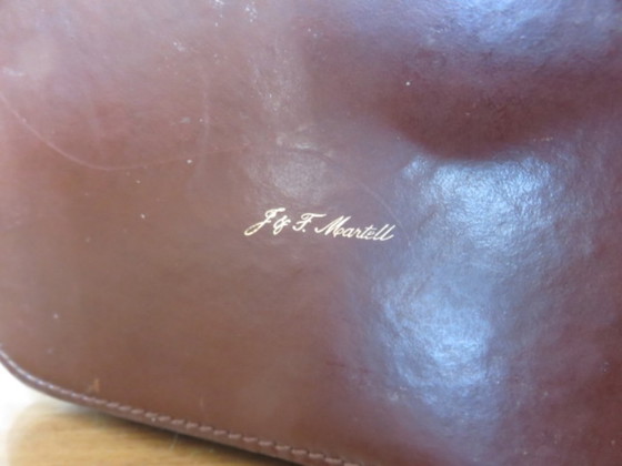 Image 1 of Porte bouteilles en cuir attribué à Jacques Adnet pour les Cognacs J & F Martell, France, 1950