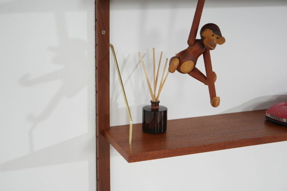 Danish Teak Veneer Modular Shelving System From The 1970s, Five Adjustable Shelves – Bookcases, Wood (photo 10 of 18)