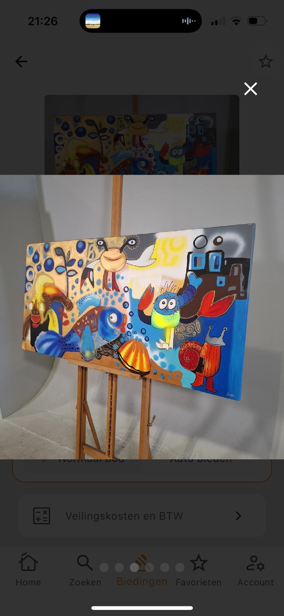 Image 1 of Painter 140x70 unique work Seidel "no title"