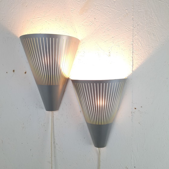 Image 1 of 2x wandlamp Ikea Klyka V9811 aluminium jaren 80