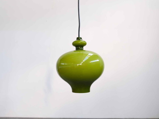 Image 1 of Vintage green glass pendant lamp by Hans Agne Jakobsson for Svera, 1960s