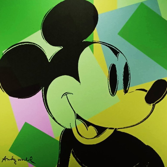 Image 1 of Litografia in edizione limitata "Topolino" di Andy Warhol degli anni '80 realizzata da CMOA.