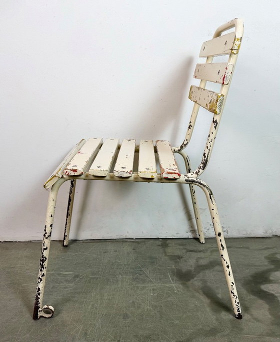 Image 1 of Vintage beige industriële stoel, jaren 60