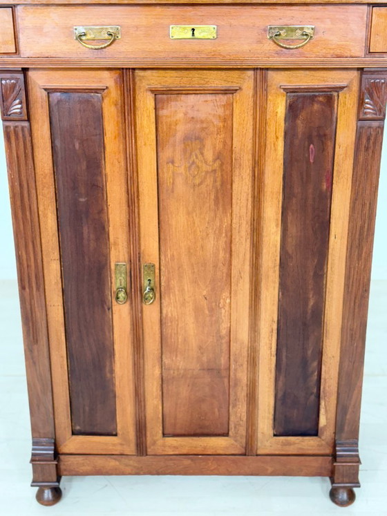 Magnifique commode/armoire ancienne Gründerzeit (fin du XIXe siècle) – vers 1900 – Wood (photo 2 of 15)