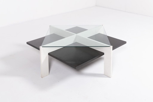 Tavolino da caffè dal design architettonico di Alvin Lustig