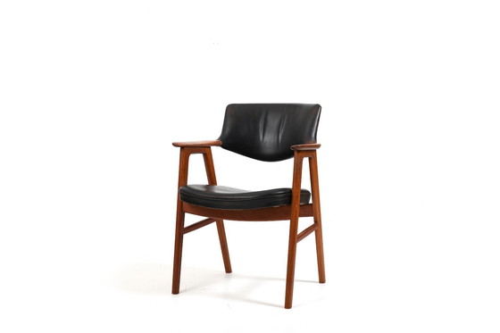 Image 1 of Erik Kirkegaard Teak und Leder Sessel Modell 43