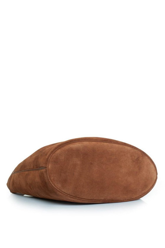 Image 1 of Saint Laurent, Hobo Le 5 A 7 en daim cognac